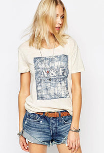Square Embroidery T-Shirt